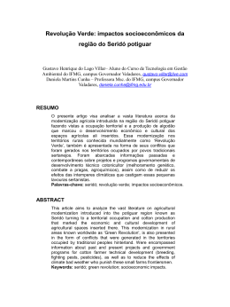 impactos socioeconômicos da região do Seridó potiguar
