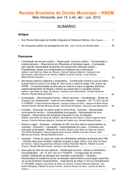Revista Brasileira de Direito Municipal – RBDM