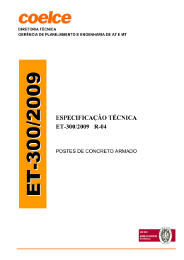 ESPECIFICAÇÃO TÉCNICA ET-300/2009 R-04