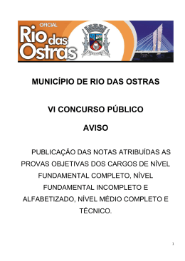 Edital do concurso público da Prefeitura de Rio das
