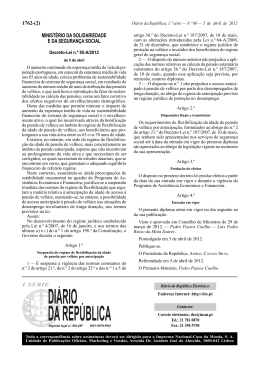 Decreto-Lei n.º 85-A/2012