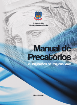 manual de precatórios - Tribunal de Justiça da Paraíba