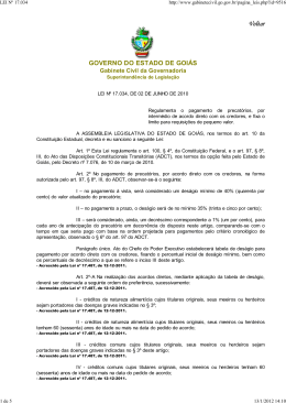 LEI Nº 17.034 - Tribunal de Justiça do Estado de Goiás