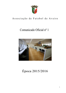 Comunicado Oficial N001_AF Aveiro