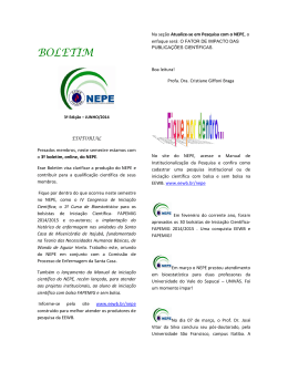 Boletim Informativo NEPE - Junho/2014