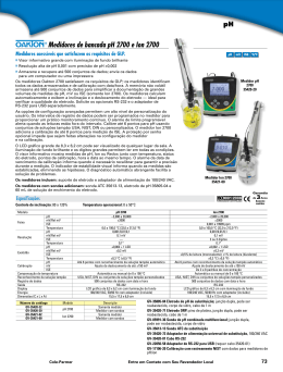 Medidores de bancada pH 2700 e Ion 2700 - Cole