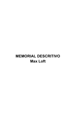 Memorial Descritivo Max Lofts
