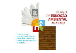 Plano de Educação Ambiental 2013 | 2015