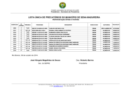 lista única de precatórios do município de sena madureira