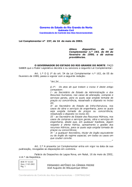 Lei Comp. nº 237 de 16/05/2002 - Assembleia Legislativa do Rio