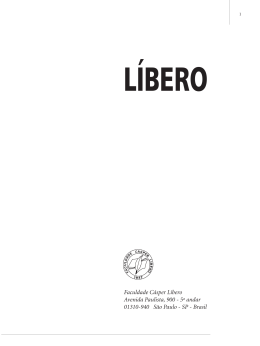 Editorial/Sumário - Faculdade Cásper Líbero