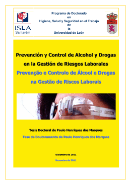 Prevención y Control de Alcohol y Drogas en la Gestión de