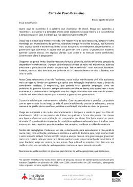 leia aqui a carta do povo - Movimento Brasil Eficiente