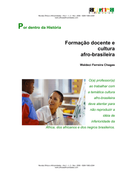 Formação docente e cultura afro-brasileira