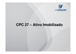 CPC 27 – Ativo Imobilizado