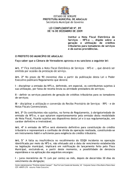 Lei Complementar 89/2009 - Prefeitura de Aracaju