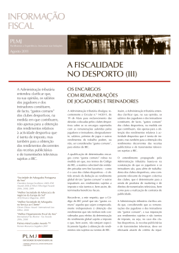 AF_InfoFiscal_DESPORTO_III - Associação Fiscal Portuguesa