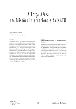 A Força Aérea nas Missões Internacionais da NATO