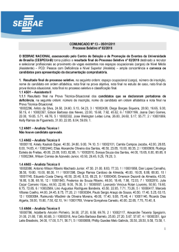 Comunicado n° 13 - CESPE / UnB