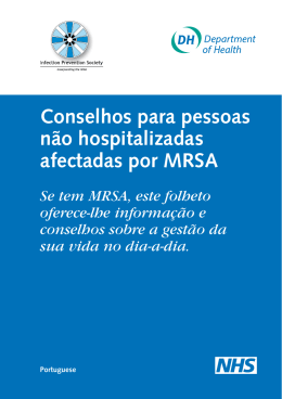 Conselhos para pessoas não hospitalizadas afectadas por MRSA