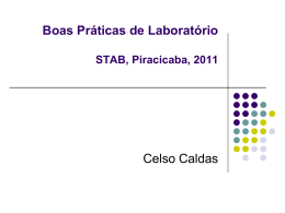 Celso Caldas - Boas Praticas Laboratoriais 2011