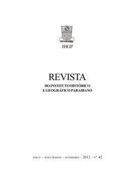 Revista 42 - Instituto Histórico e Geográfico Paraibano-IHGP