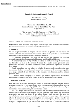 Revisão do Modelo de Geometria Fractal Paulo Ricardo Laux