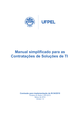 Manual simplificado para as Contratações de Soluções de TI