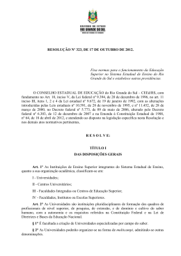 Resolução CEED Nº 323, de 17 de outubro de 2012