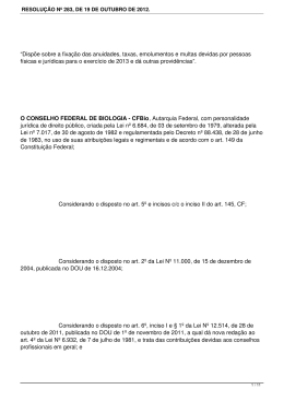 RESOLUÇÃO Nº 283, DE 19 DE OUTUBRO DE 2012. - CRBio-03