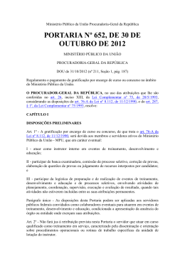 PORTARIA Nº 652, DE 30 DE OUTUBRO DE 2012