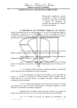 Resolução STJ 34, de 26 de outubro de 2012 - BDJur