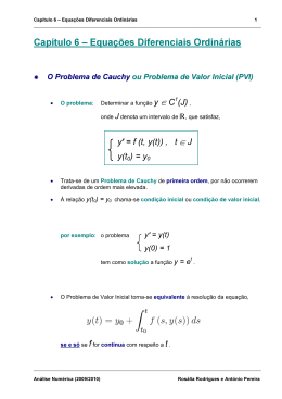 CapítuIo 6 ± Equações Diferenciais Ordinárias
