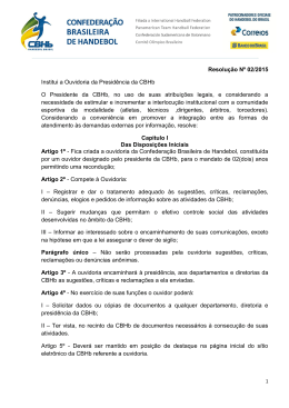 Resolução nº 02 2015 Ouvidoria - Confederação Brasileira de