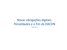 Novas obrigações digitais: Penalidades e o fim da DACON
