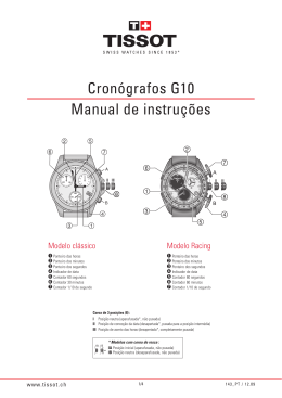 Cronógrafos G10 Manual de instruções