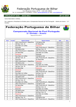 Circular 101 - Federação Portuguesa de Bilhar