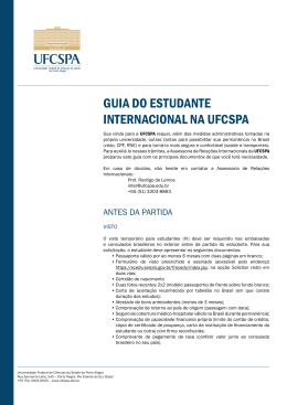 GUIA DO ESTUDANTE INTERNACIONAL NA UFCSPA