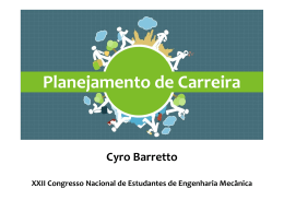 Planejamento de Carreira: Prof. Cyro Barretto