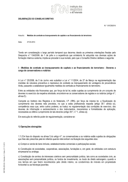Deliberação n.º 01/CD/2014 - Instituto dos Registos e Notariado