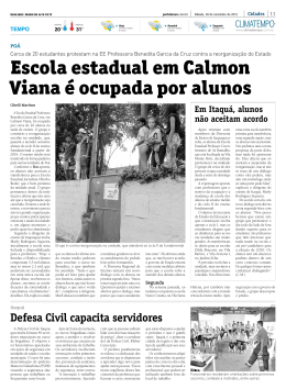 Escola estadual em Calmon Viana é ocupada por alunos