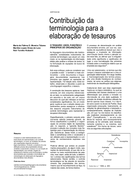 Contribuição da terminologia para a elaboração de tesauros