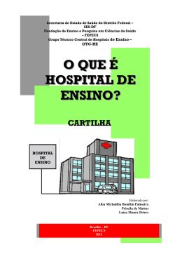 cartilha “o que é hospital de ensino?
