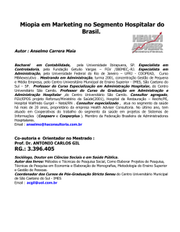 Miopia em Marketing no Segmento Hospitalar do Brasil