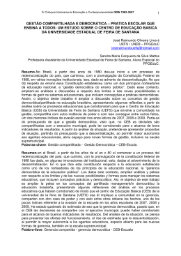 Jos Raimundo Oliveira Lima - IX Colóquio Internacional Educação e
