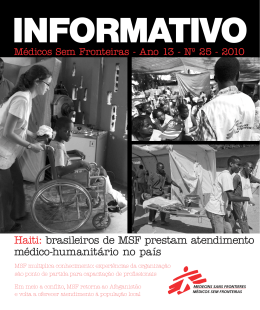 brasileiros de MSF prestam atendimento médico