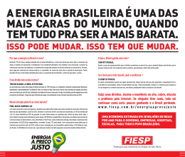 a energia brasileira é uma das mais caras do mundo, quando tem