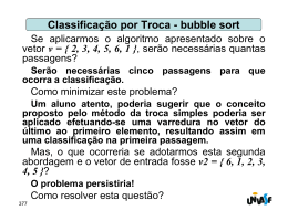 Classificação por Troca - bubble sort
