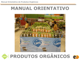 manual orientativo produtos orgânicos