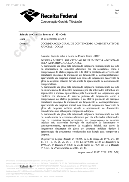 SCI Cosit nº 33-2013 - Sistema Normas
